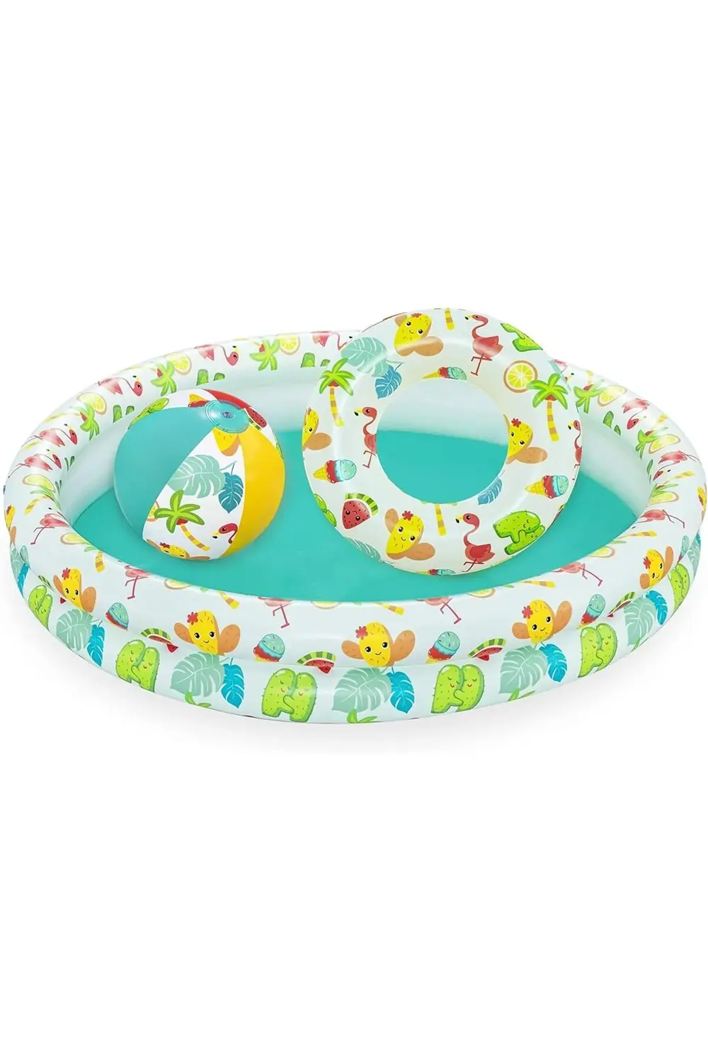 LvnShoppping Çocuk Havuzu Seti, su dostları, çap 122 x 20 cm 2241