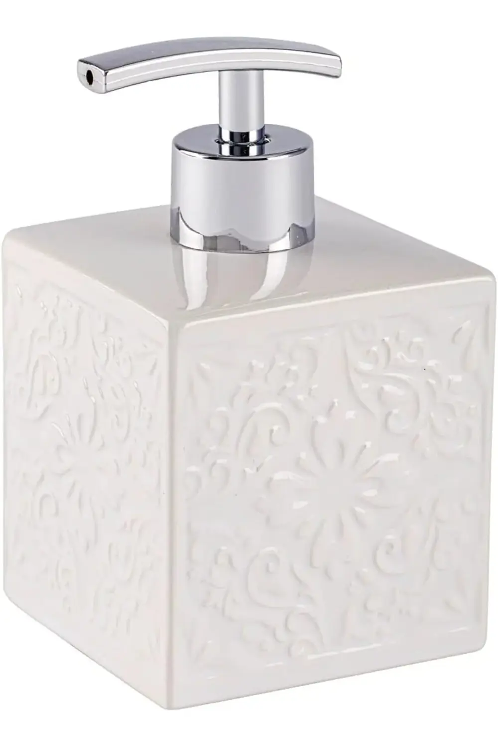 LvnShoppping Cordoba sabunluk beyaz seramik sıvı sabunluk beyaz 2