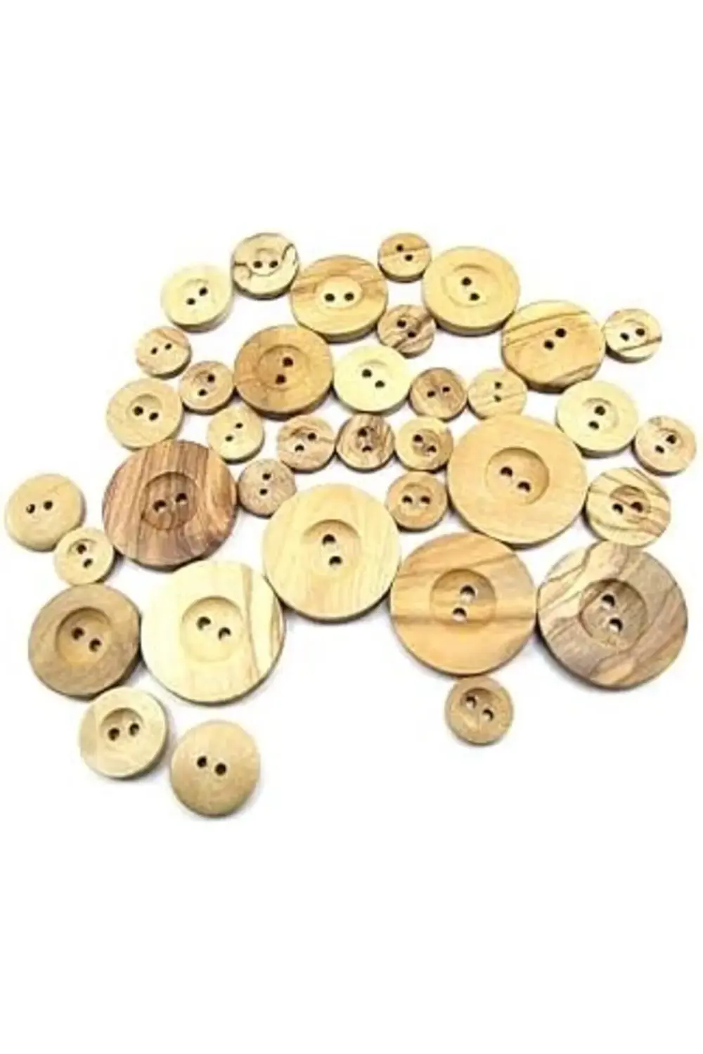 LvnShoppping Düğme,Ahşap, 2 Delik Yazı Model, Ahşap, Zeytin Ağacı