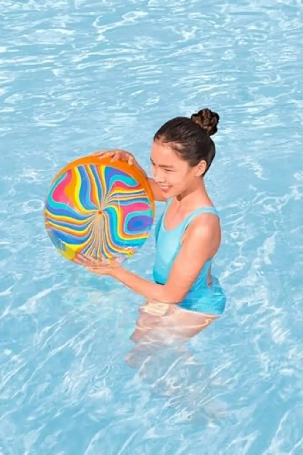 LvnShoppping Şişme Plaj Topu, Tie-Dye Tasarım Çocuklar ve Yetişki