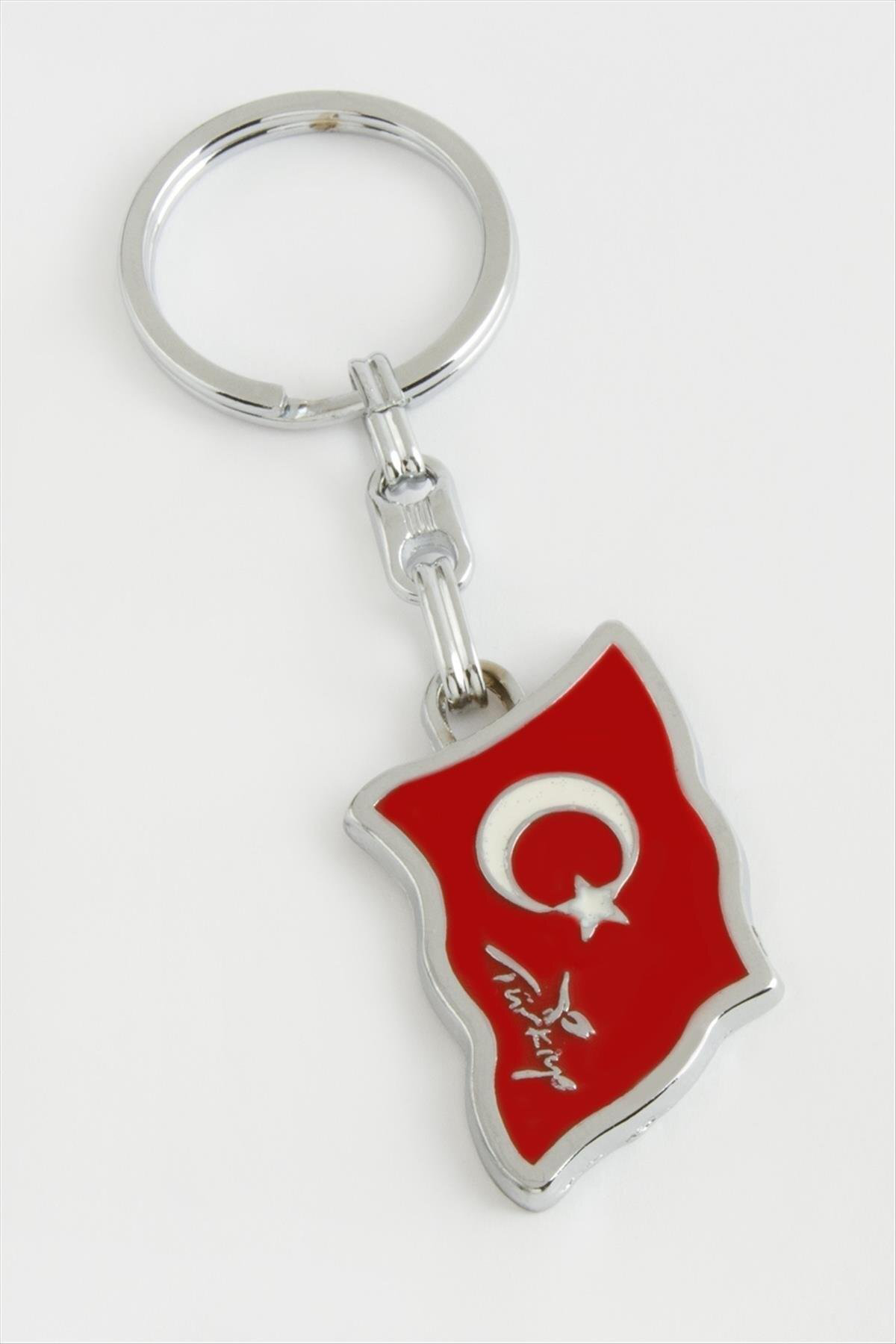 LVSQVR Ay Yıldız (154610) Metal Anahtarlık-Kırmızı