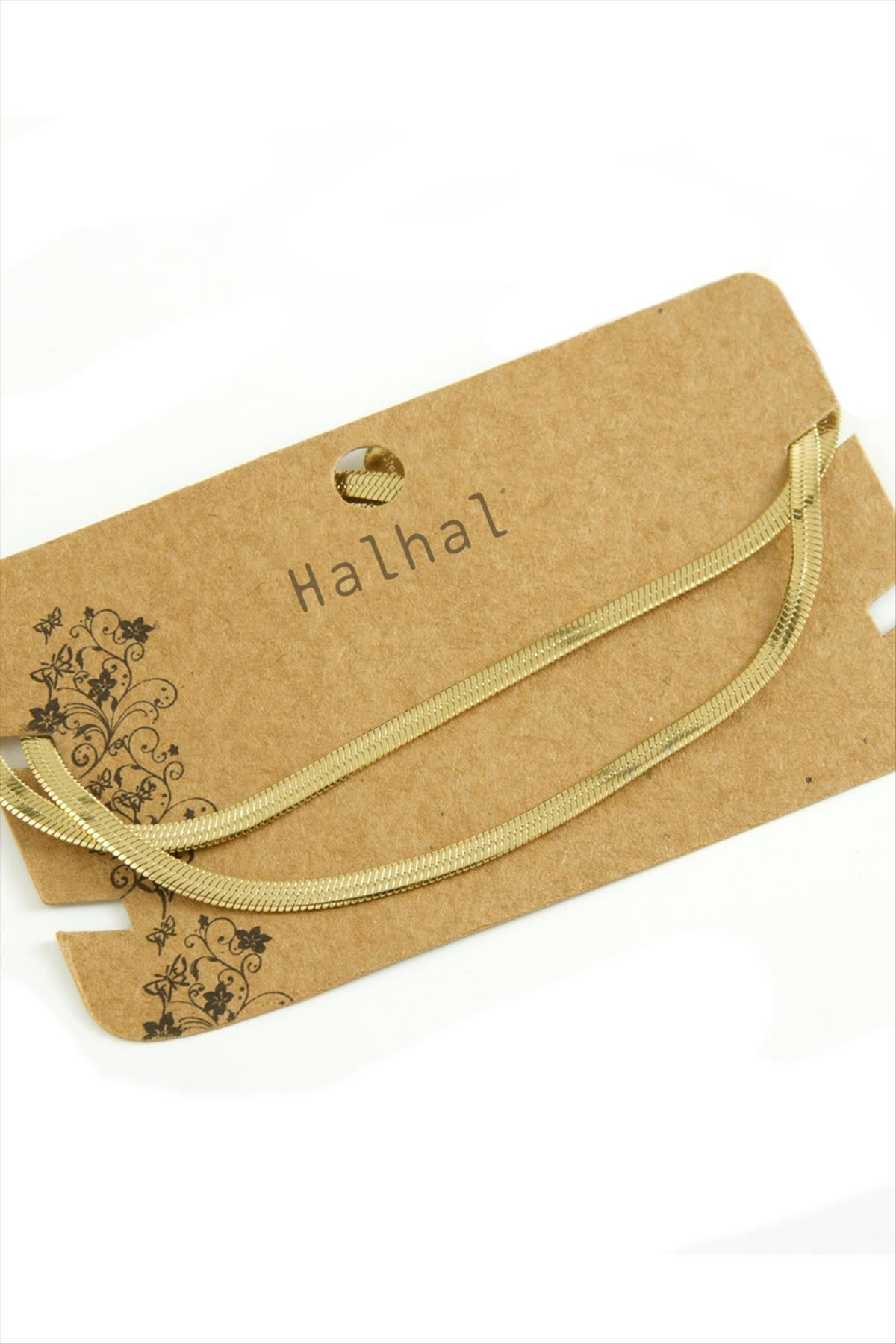 LVSQVR İtalyan Zincirli Lüks (150418) Çelik Halhal-Sarı