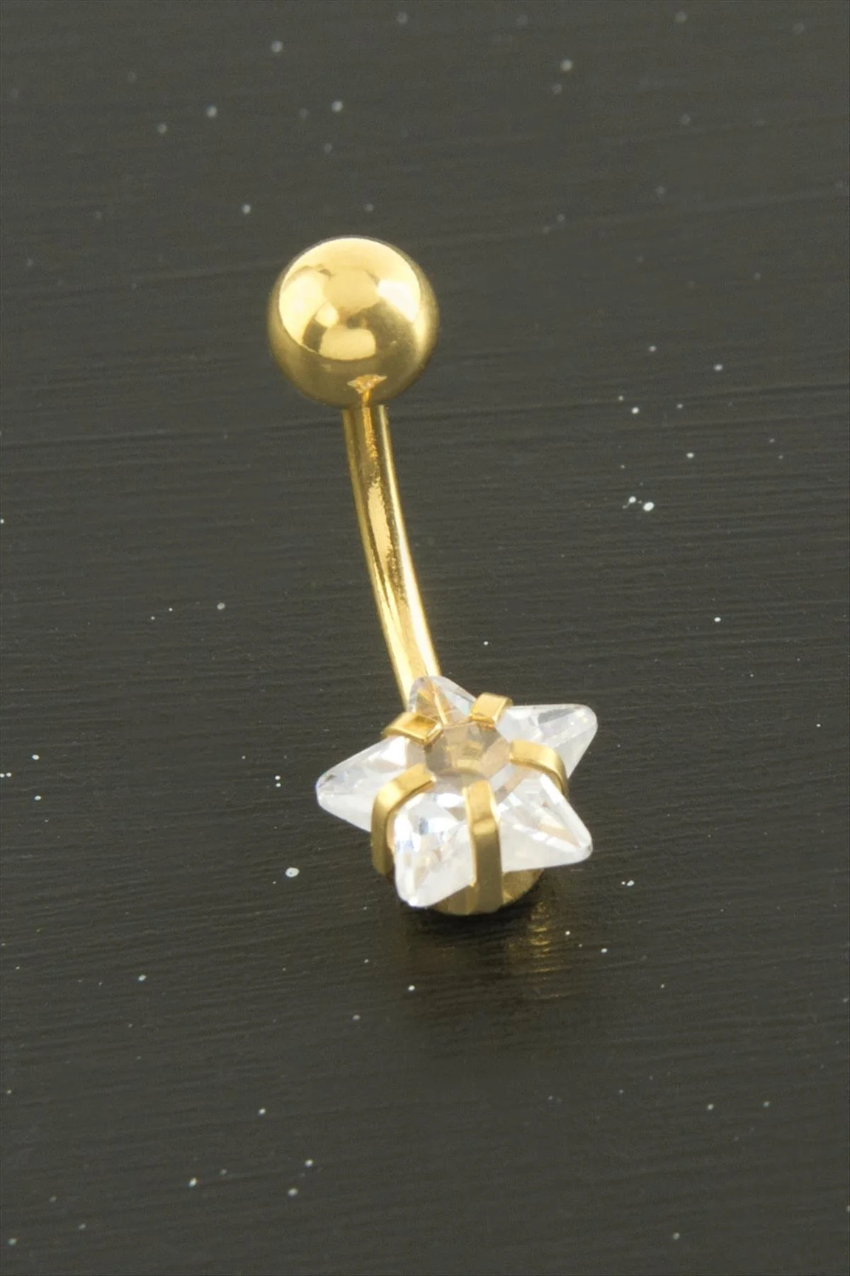 LVSQVR Yıldız Zirkon Taşlı Çelik Piercing 1 (144513) Adet-Gümüş R