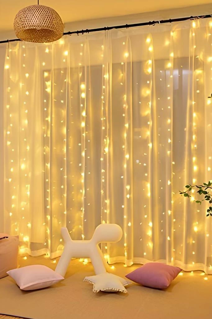 Lw-7 300 Ledli 10 Sarkıt Perde Led Işık, 8 Modlu Uzaktan Kumandal Lw-7 300 Ledli 10 Sarkıt Perde Led Işık, 8 Modlu Uzaktan Kumandal