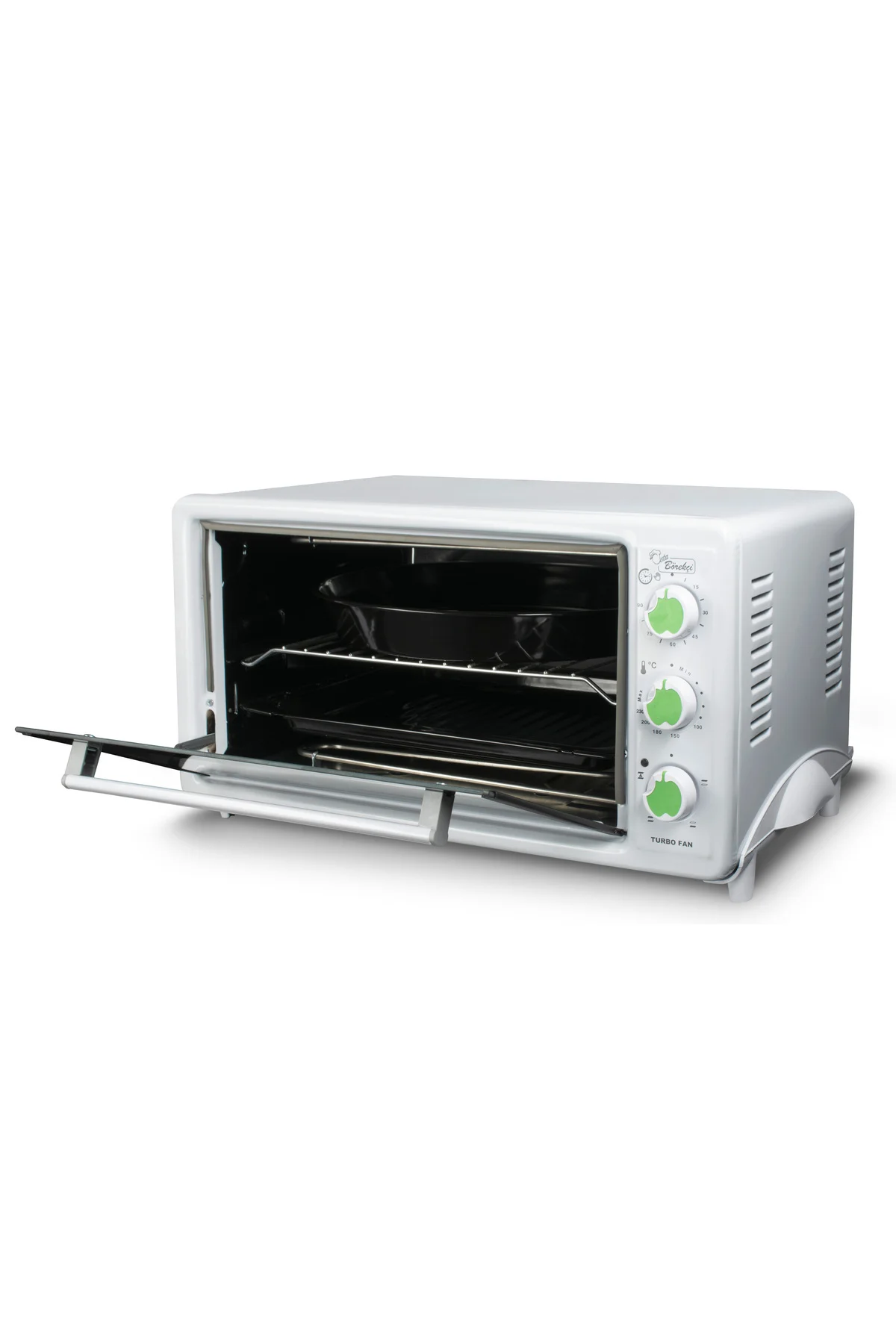 Lx-3675 42 Litre 1800 Watt Beyaz Börekçi Mini Fırın Yeşil Elma