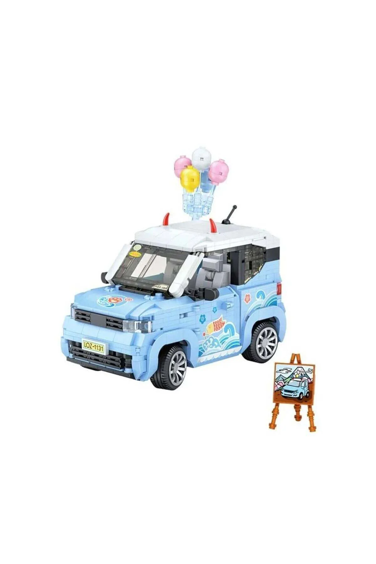 Lz-1131 Loz Balon Arabasi Mavi 875 Parça Block Oyuncak