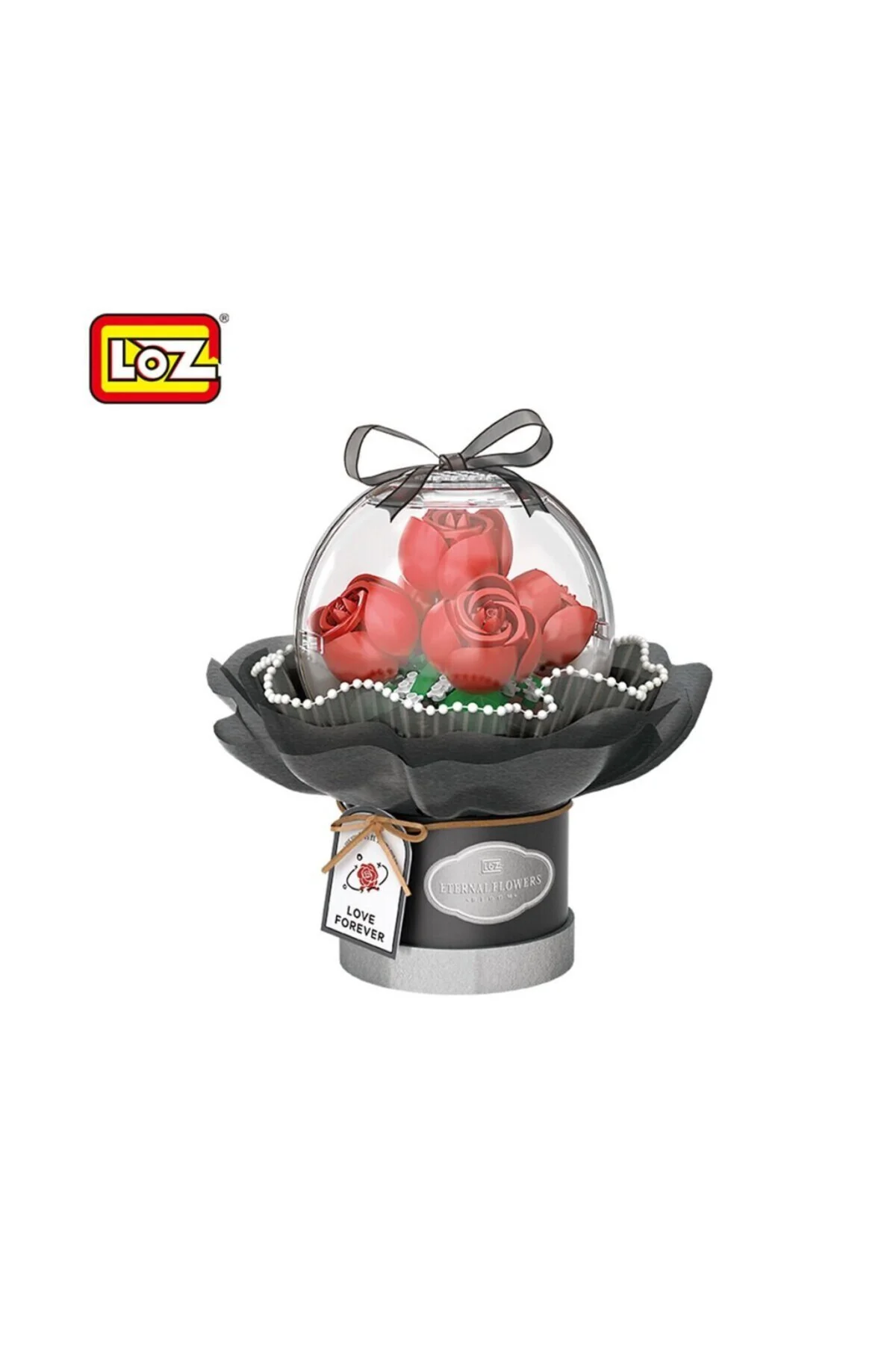 LZ-1300 NessiWorld LEDLİ KIRMIZI GÜL BUKETİ 305 PARÇA BLOCK OYUNCAK