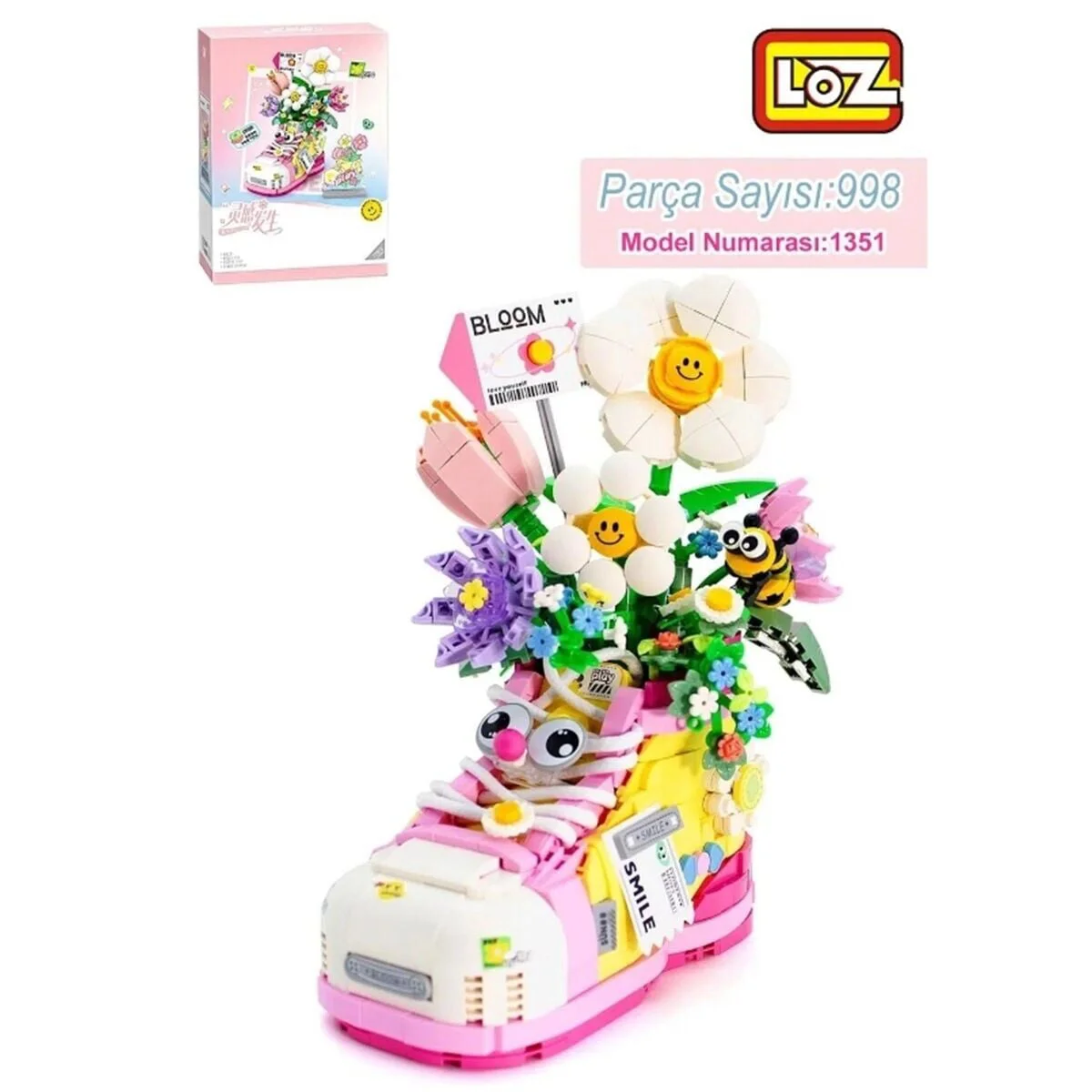 LZ-1351 LOZ ÇİÇEKLİ SPOR AYAKKABI 998 PARÇA BLK OYUNCAK