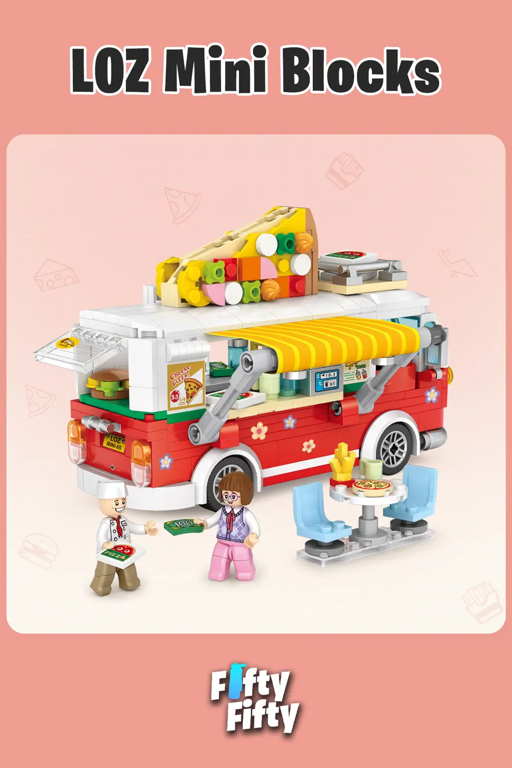 LZ-1739 LOZ PİZZA ARABASI 491 PARÇA BLOCK LEGO LZ-1739 LOZ PİZZA ARABASI 491 PARÇA BLOCK LEGO