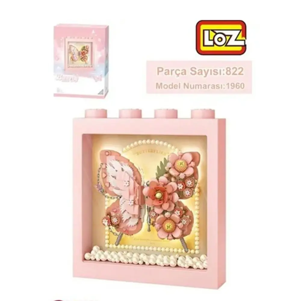 LZ-1960 NessiWorld PEMBE KELEBEK ÇERÇEVE 822 PARÇA BLOCK OYUNCAK LZ-1960 NessiWorld PEMBE KELEBEK ÇERÇEVE 822 PARÇA BLOCK OYUNCAK