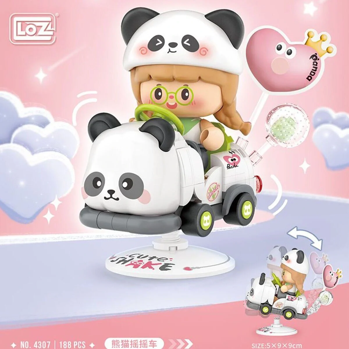 LZ-4307 LOZ PANDA SALLANAN SÜRÜŞ 188 PARÇA BLOCK OYUNCAK