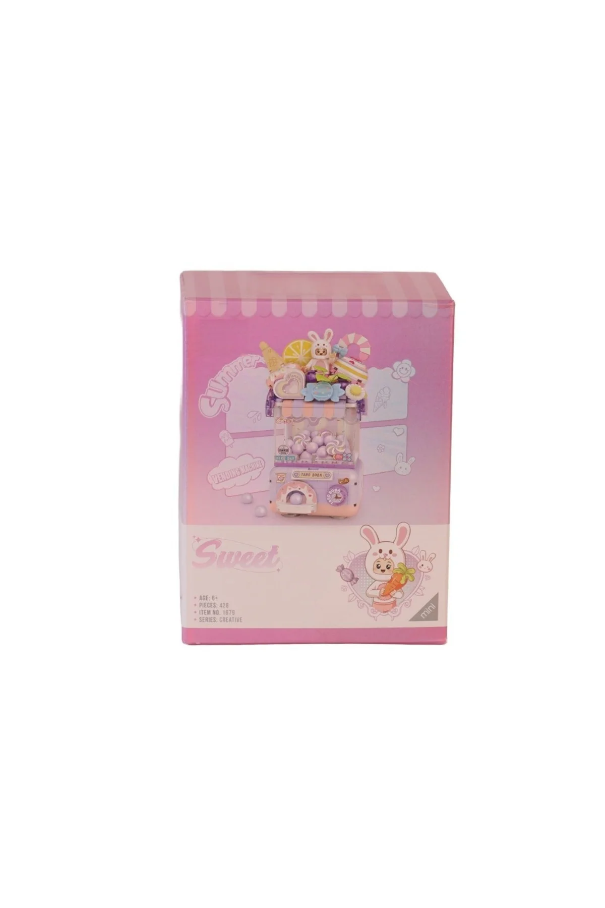 LZ1679 Sevimli Gashapon Makineleri MOR BLOCK OYUNCAK 428 PRÇ