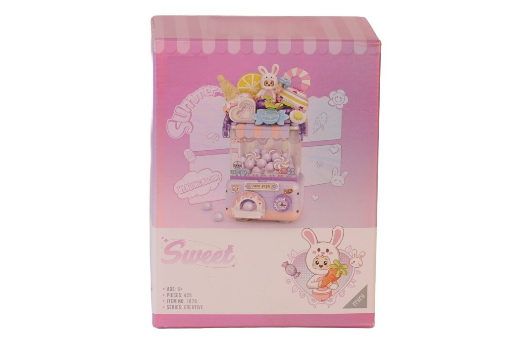 LZ1679 Sevimli Gashapon Makineleri MOR  BLOCK OYUNCAK 428 PRÇ