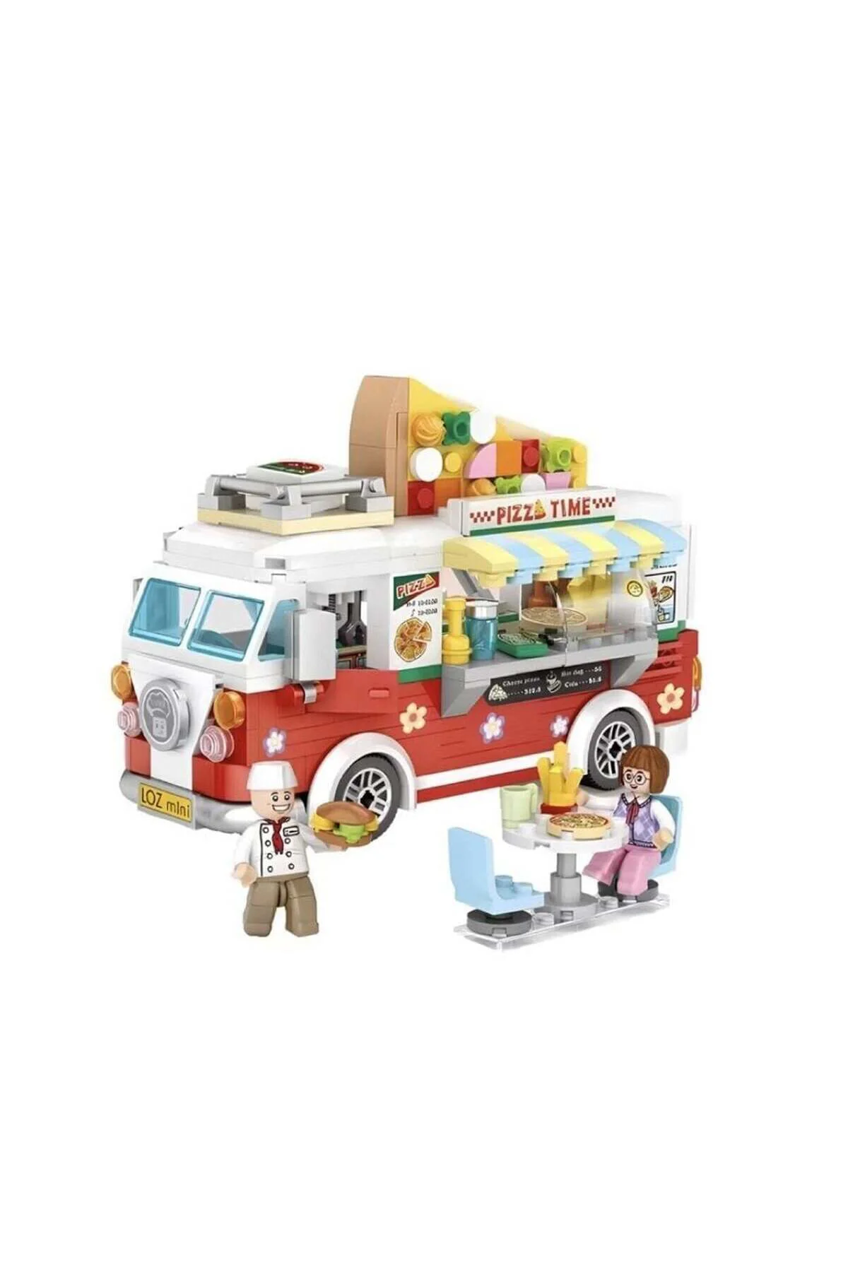 Lz1739 Loz Pizza Arabasi Block Oyuncak 493 Parça Lz1739 Loz Pizza Arabasi Block Oyuncak 493 Parça