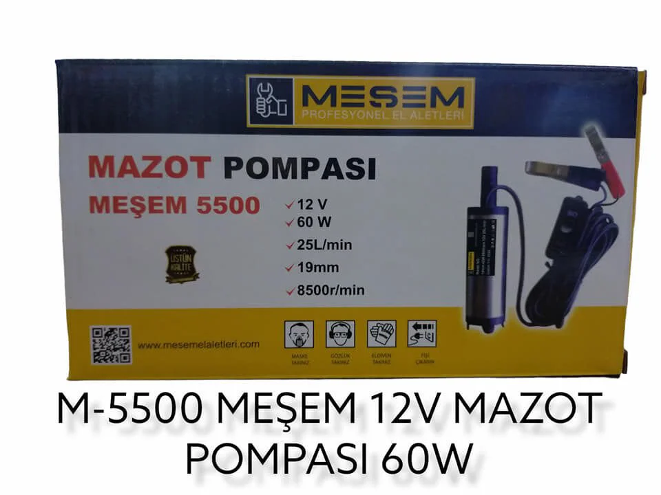 M-5500   Meşem 12V Mazot Pompası 60W Fiyatı, Yorumları ve Özellikleri