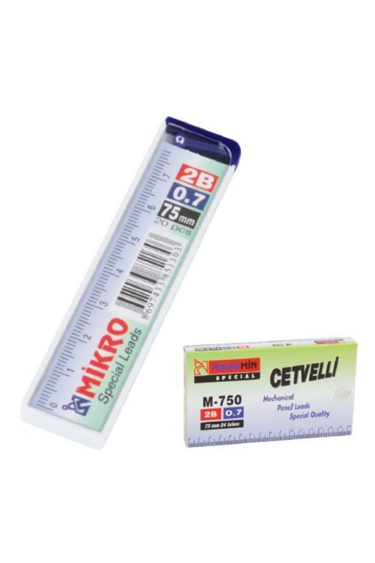 M-750 Min Cetvelli 0,7 Mm Versatil Kalem Ucu 2b 75 Mm 24 Lü (1 Paket 24 Tüp)