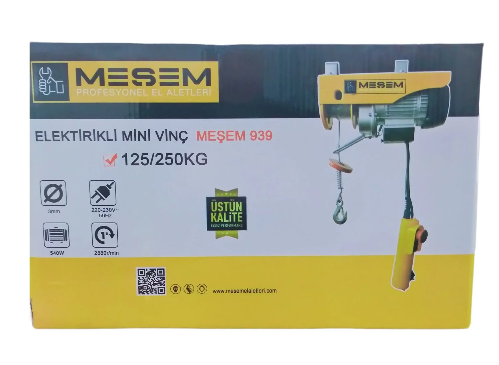 M-939   Meşem Elektirikli Vinç 125-250Kg