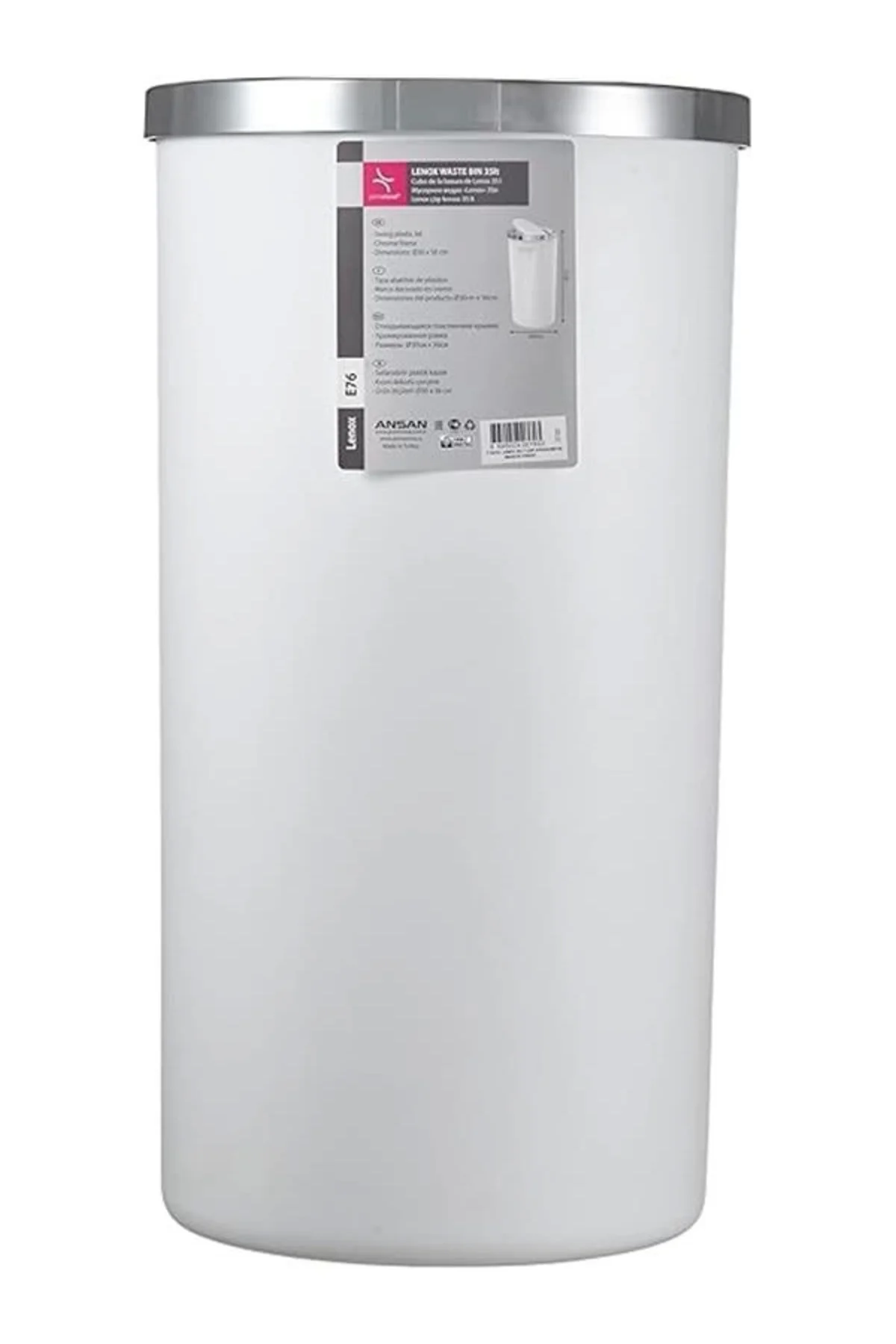 M-E76-01 Lenox 35 lt Çöp Kovası, Beyaz