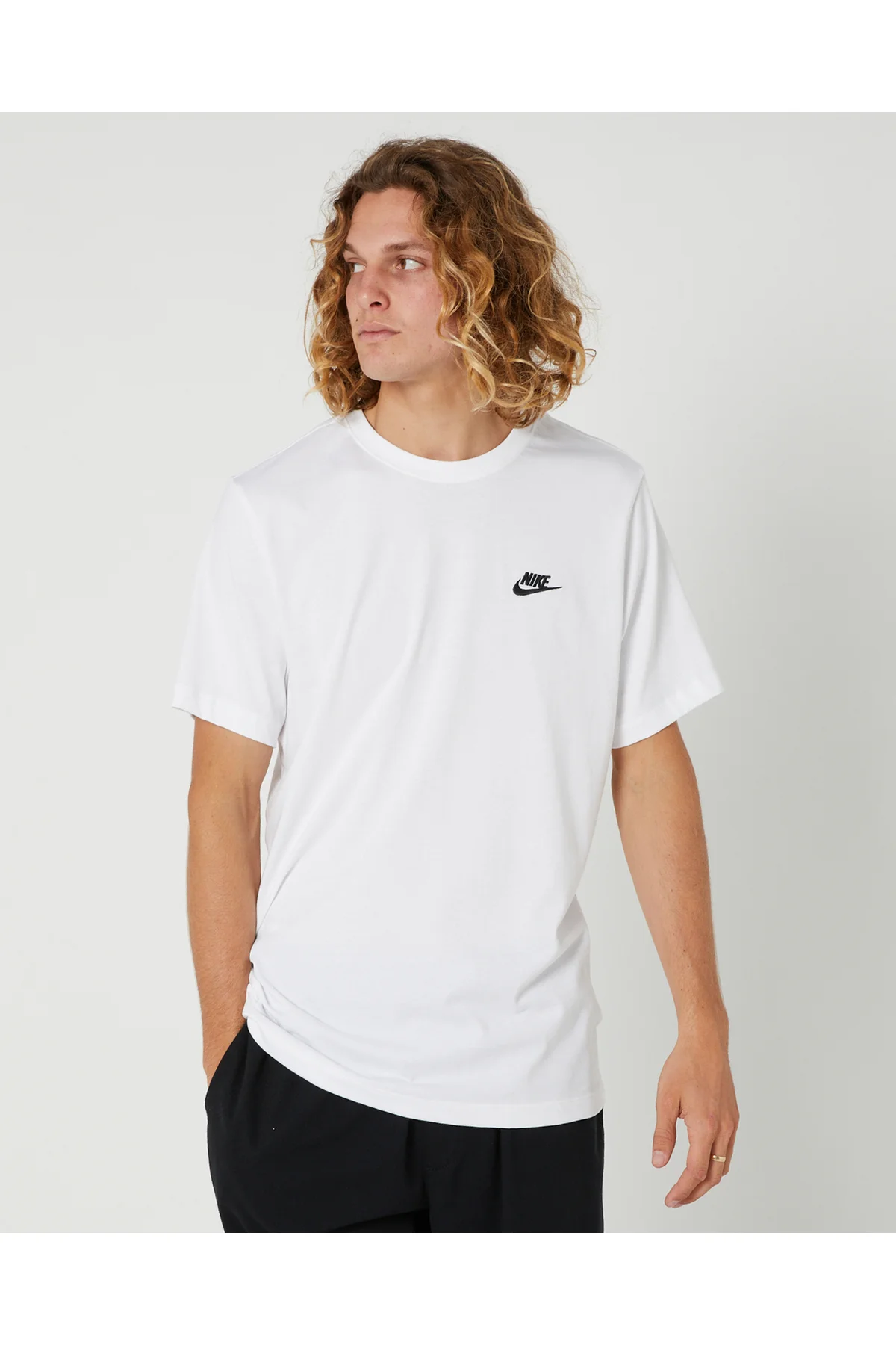 M NSW CLUB TEE AR4997-101 Beyaz Erkek Günlük Tişört - Görsel 2