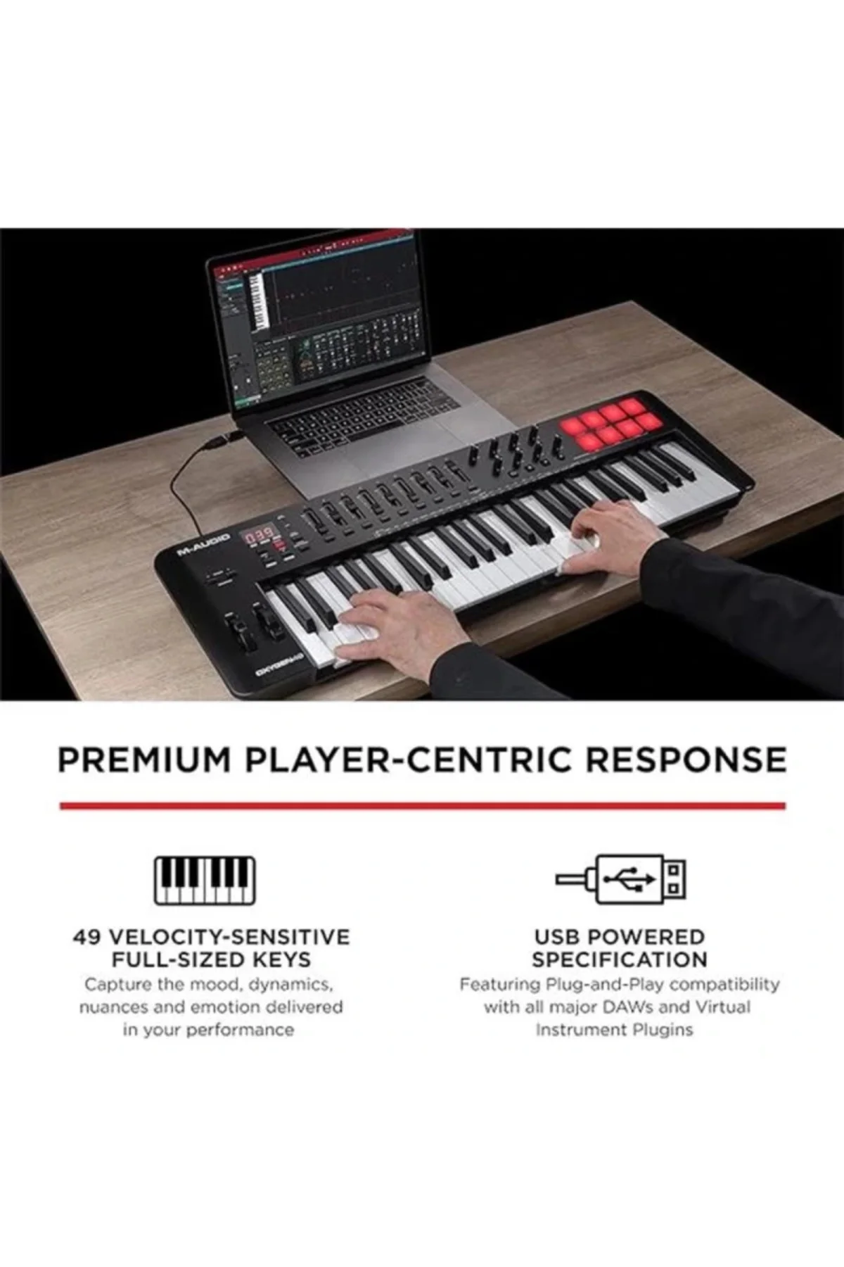 M O Oxygen 49 (Mkv) 49 Tuşlu, Beat Pad, Aklıllı Akor, Akıllı Scale Ve Arperggiator Özellikli