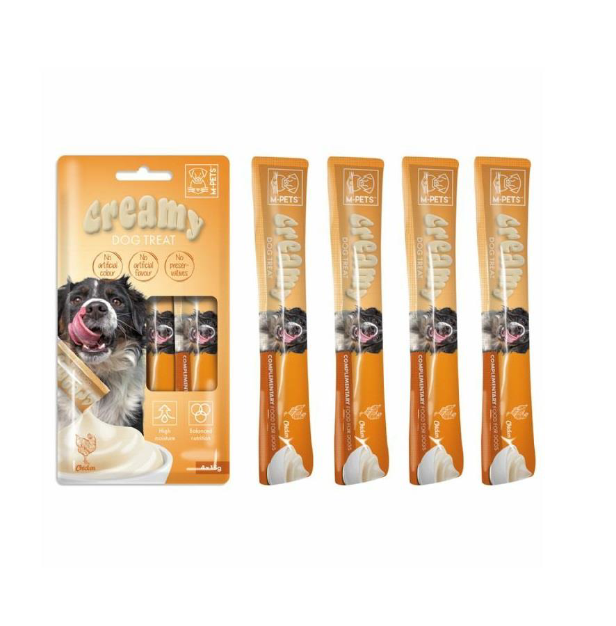 M-Pets Köpek Ödülü Creamy Tavuklu 4 x 15 Gr
