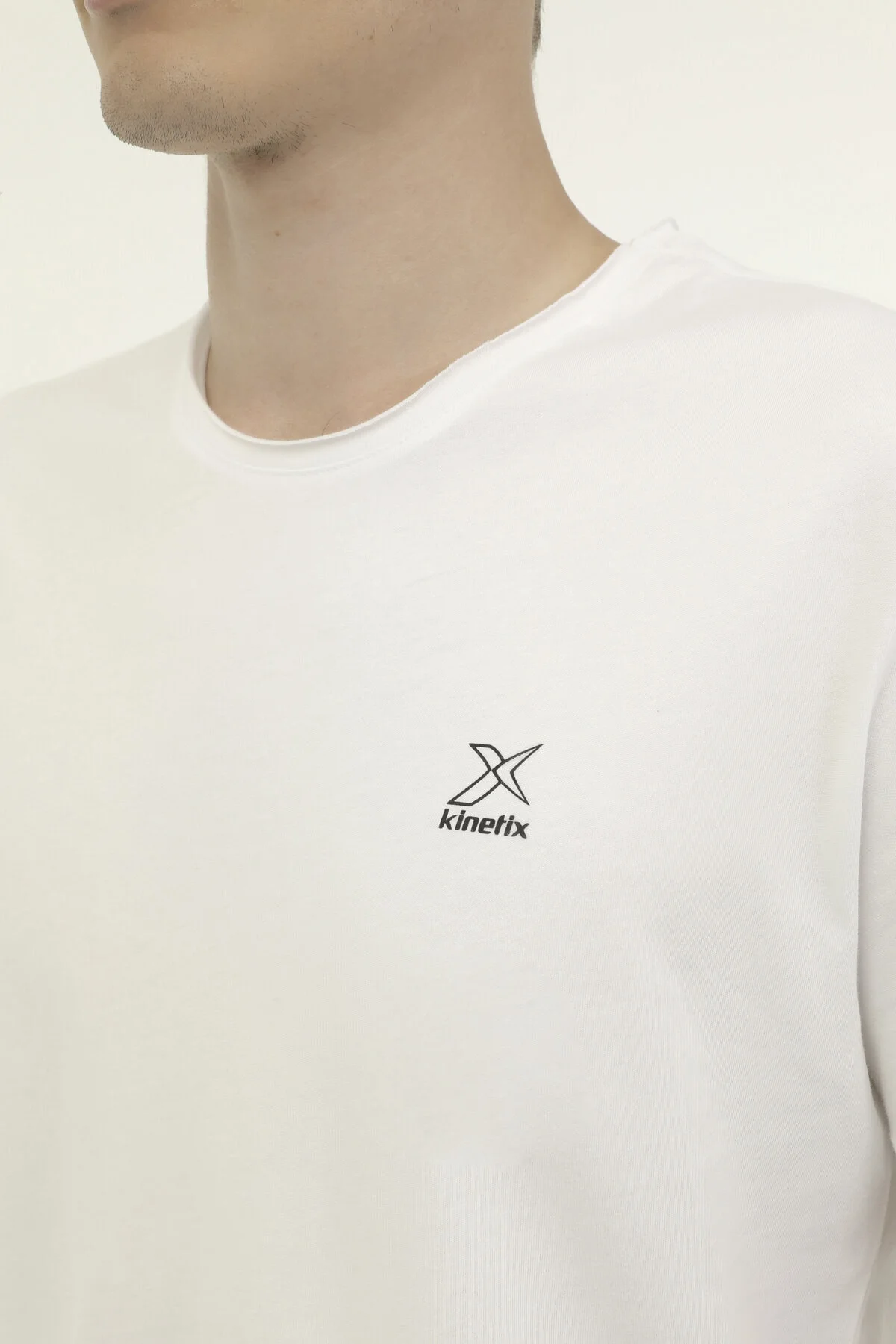 M-SN234 BSC RAW EDGE 3FX Beyaz Erkek Kısa Kol T-Shirt