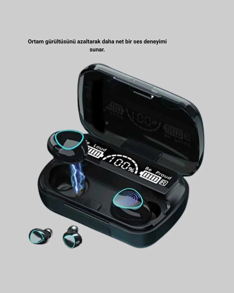 M10 Bluetooth 5.1 TWS Kulaklık - Ergonomik Tasarım, Yüksek Ses Kalitesi ve 20 Saat Pil Ömrü