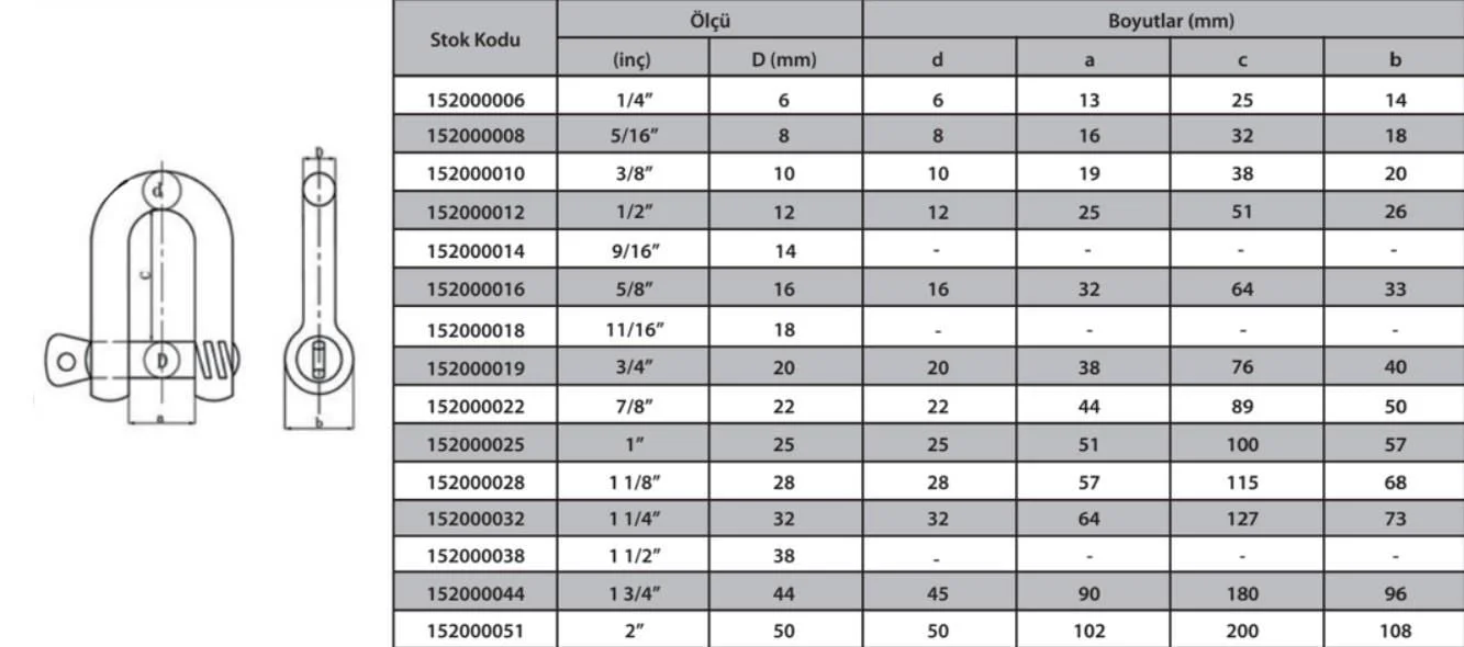 M10 Zincir Kilidi 3/8 ( 3 Adet )