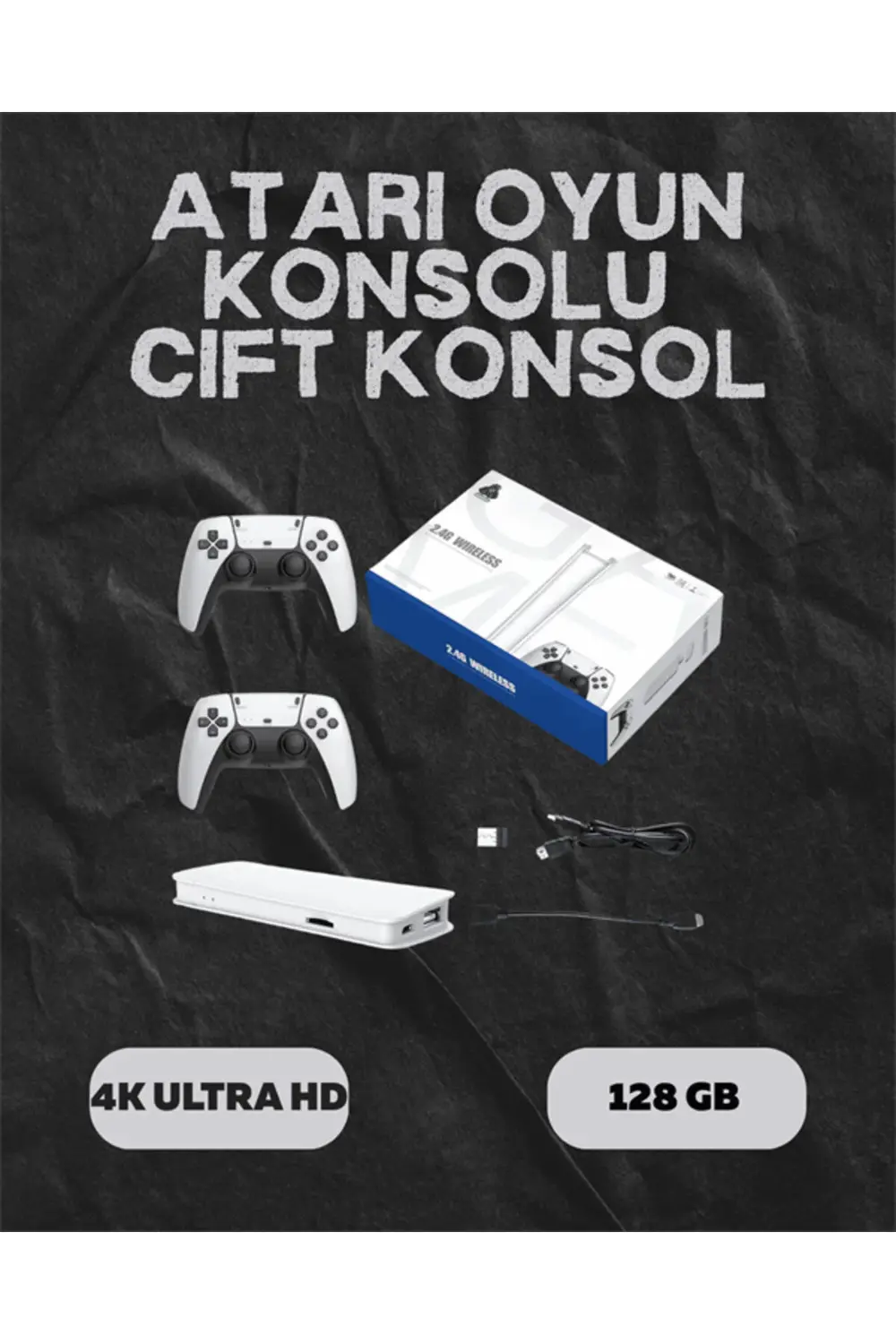 M15 Retro Konsol – 20.000 Oyunlu, Çift Gamepadli, 4K HDMI