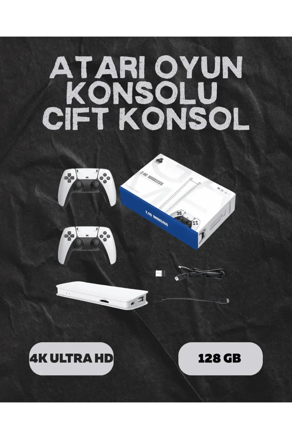 M15 Retro Konsol – 20.000 Oyunlu Çift Gamepadli 4K HDMI