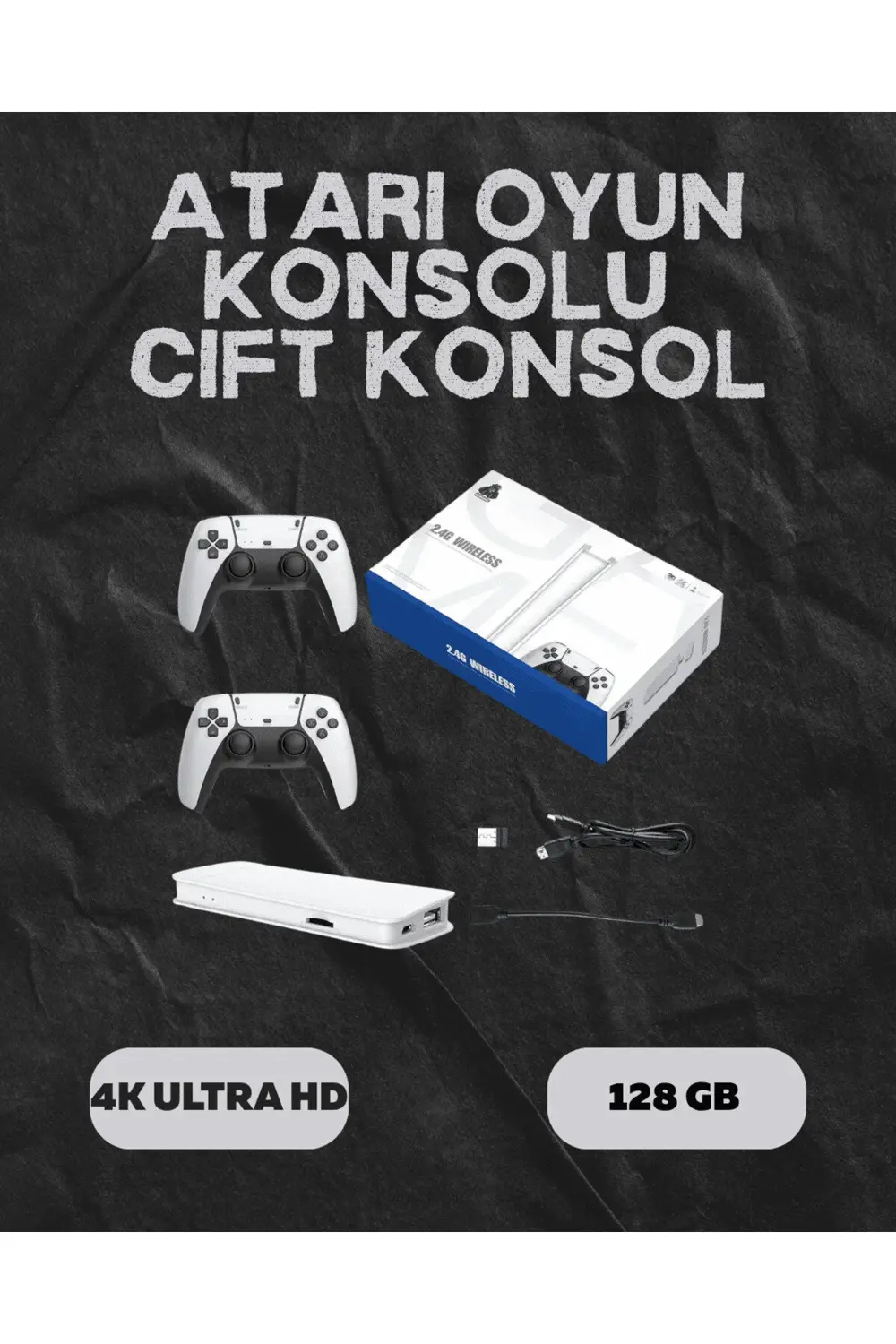 M15 Retro Konsol – 20.000 Oyunlu, Çift Gamepadli, 4K HDMI