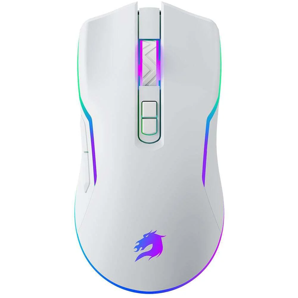 M18 Inferno 2.4ghz Kablosuz RGB Aydınlatmalı Beyaz Profesyonel Gaming Mouse