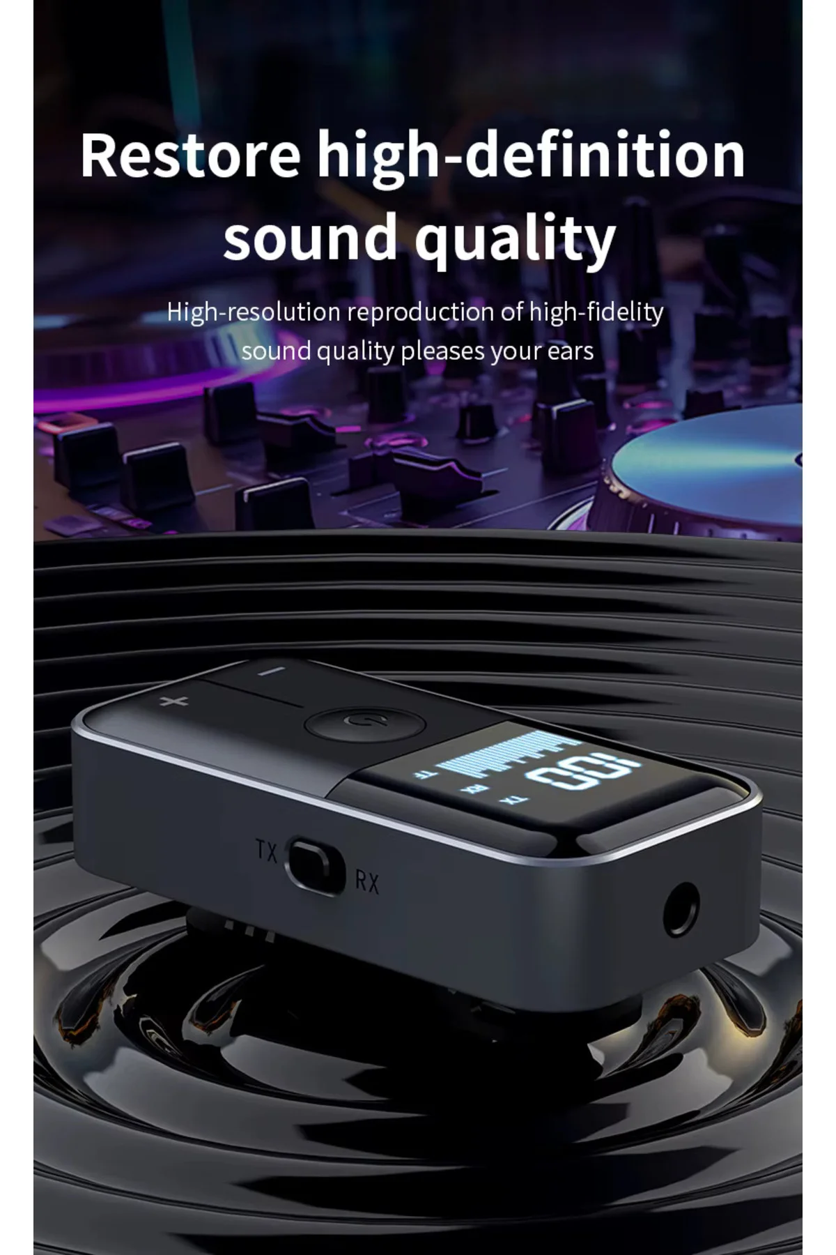 M20 Bluetooth 5.4 Alıcı Verici: Kablosuz Ses Devrimi (10m Menzil, M20 Bluetooth 5.4 Alıcı Verici: Kablosuz Ses Devrimi (10m Menzil,