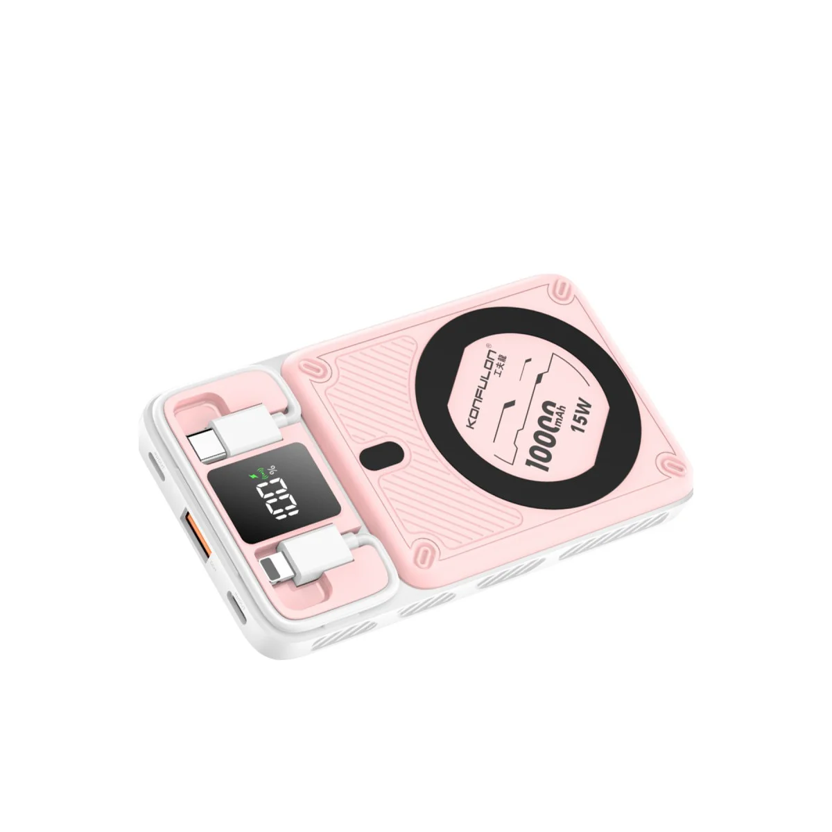 M25W 10.000 mAh 20W PD Magsafe Powerbank - Pembe ve Kablo Derdi Yok