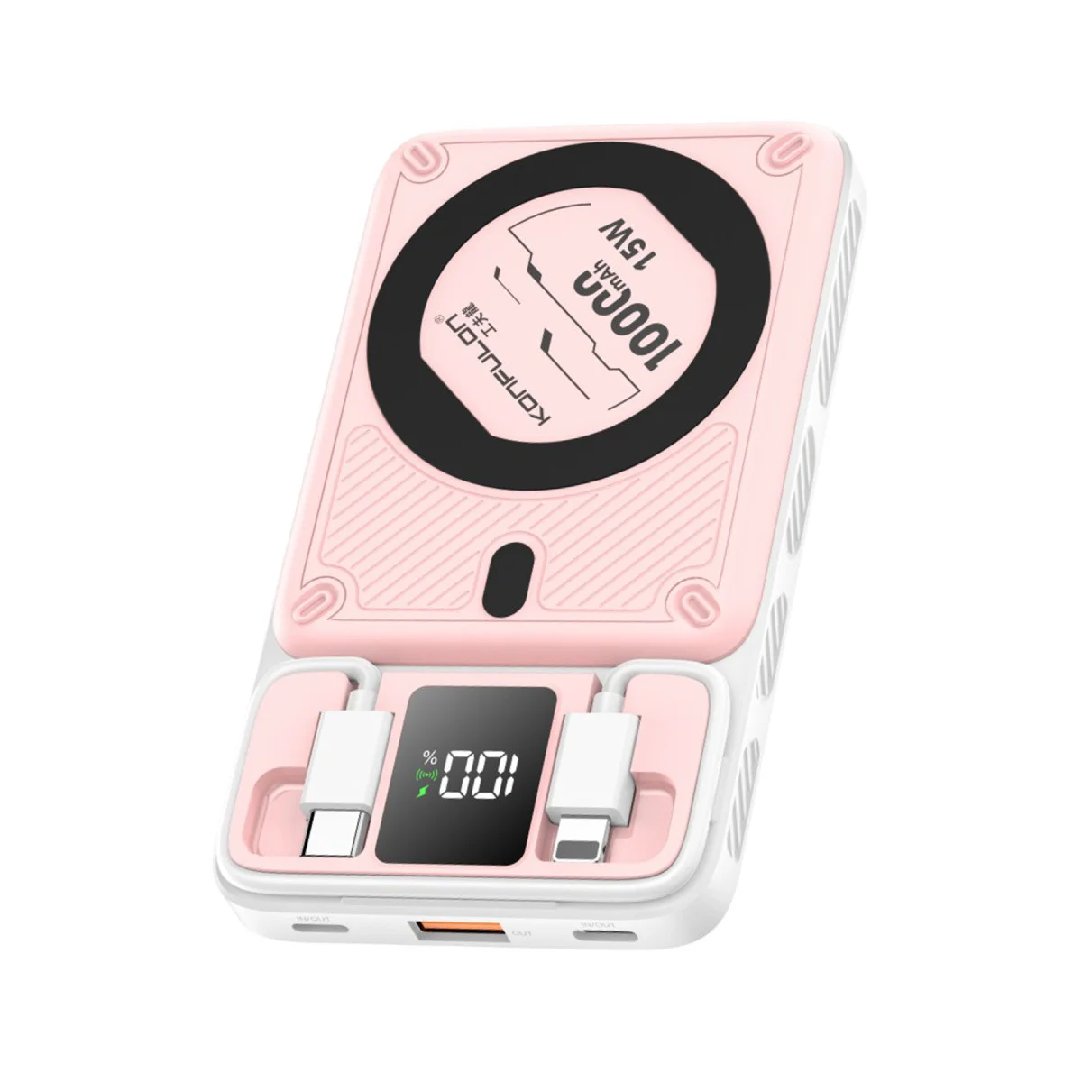 M25W 10.000 mAh 20W PD Magsafe Powerbank - Pembe ve Kablo Derdi Yok