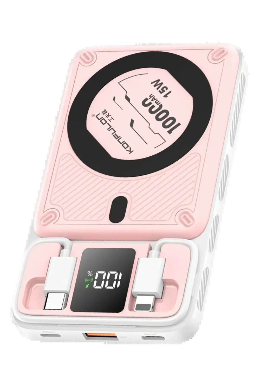 M25W 10.000 mAh 20W PD Magsafe Powerbank - Pembe-(5796) M25W 10.000 mAh 20W PD Magsafe Powerbank - Pembe-(5796)