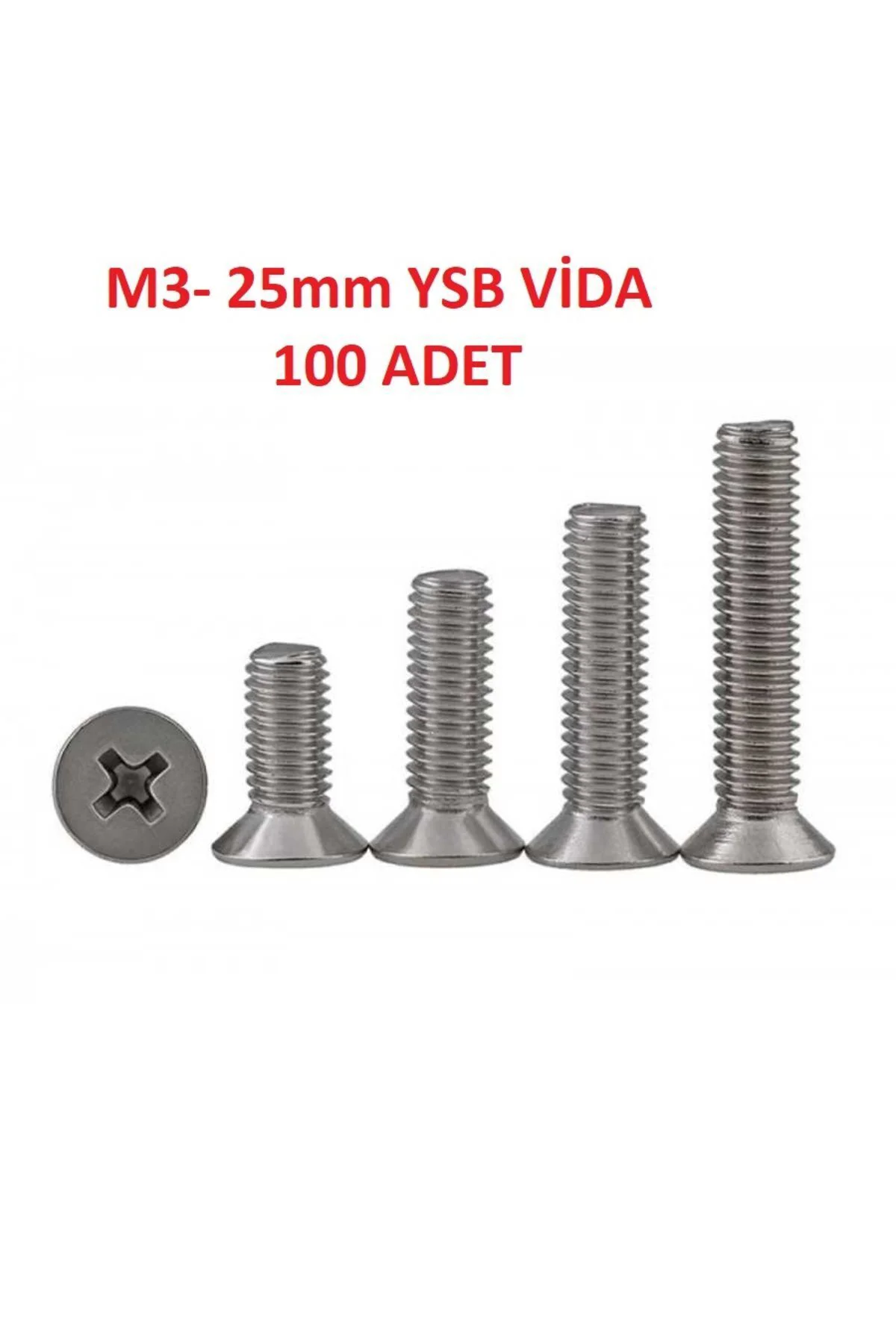 M3 25mm, Yhb Vida 100 Adet
