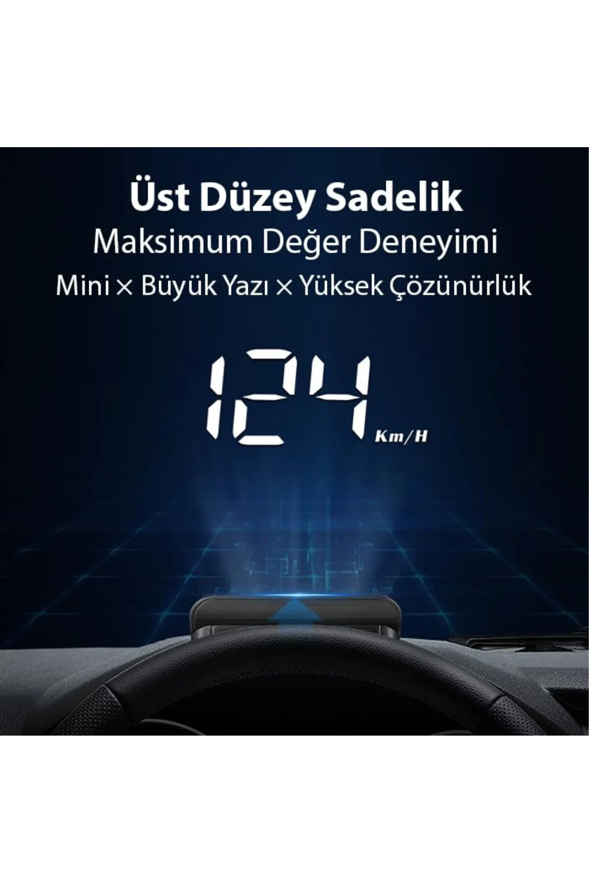 M3 HUD OBD2 Head-Up Display Dijital Hız Göstergesi E-OBD ve GPS D