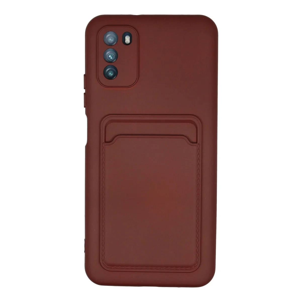 M3 Kelvin Kartvizitli Silikon Kılıf - Bordo (Premium Soft-Touch)