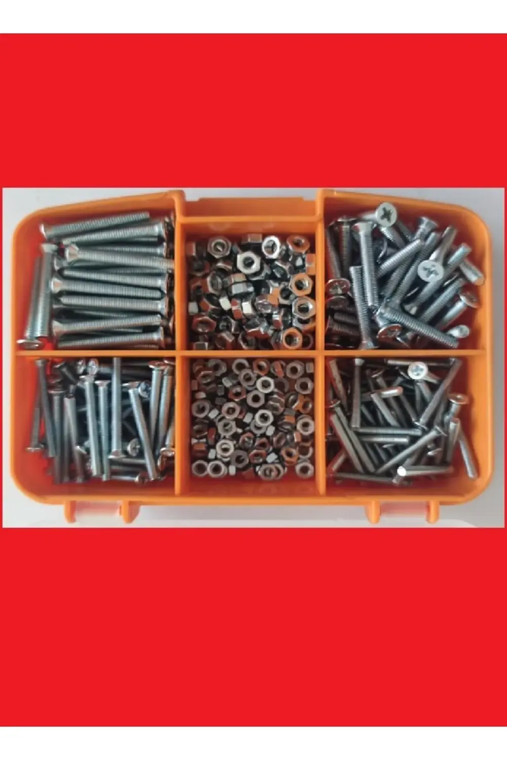 M3-M4 Yhb Vida Somun Seti-400 Adet   boy 25-30  Mm Organizer Kutu