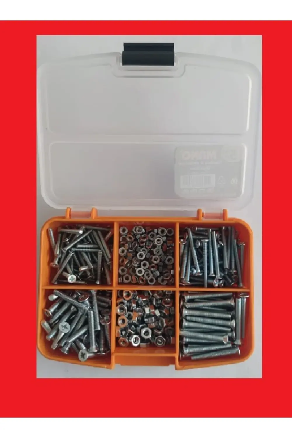 M3-M4 Yhb Vida Somun Seti-400 Adet   boy 25-30  Mm Organizer Kutu