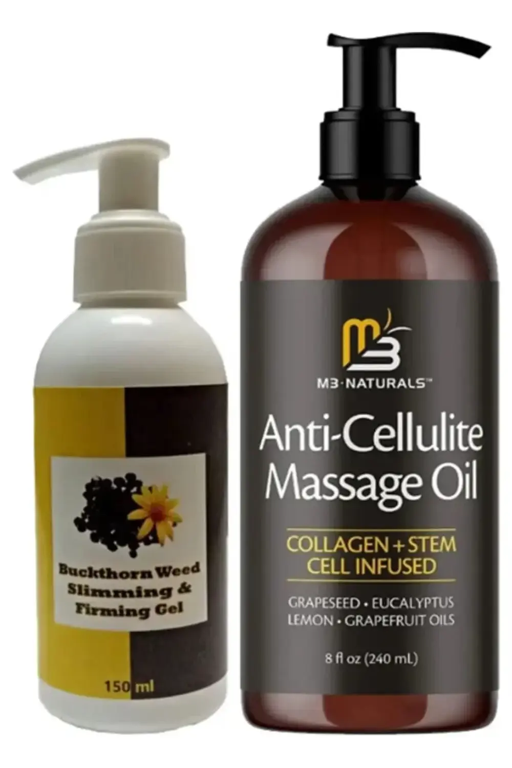M3 Naturals Masaj Yağı Anti-Cellulite Massage Oil 240 ml + Buckth