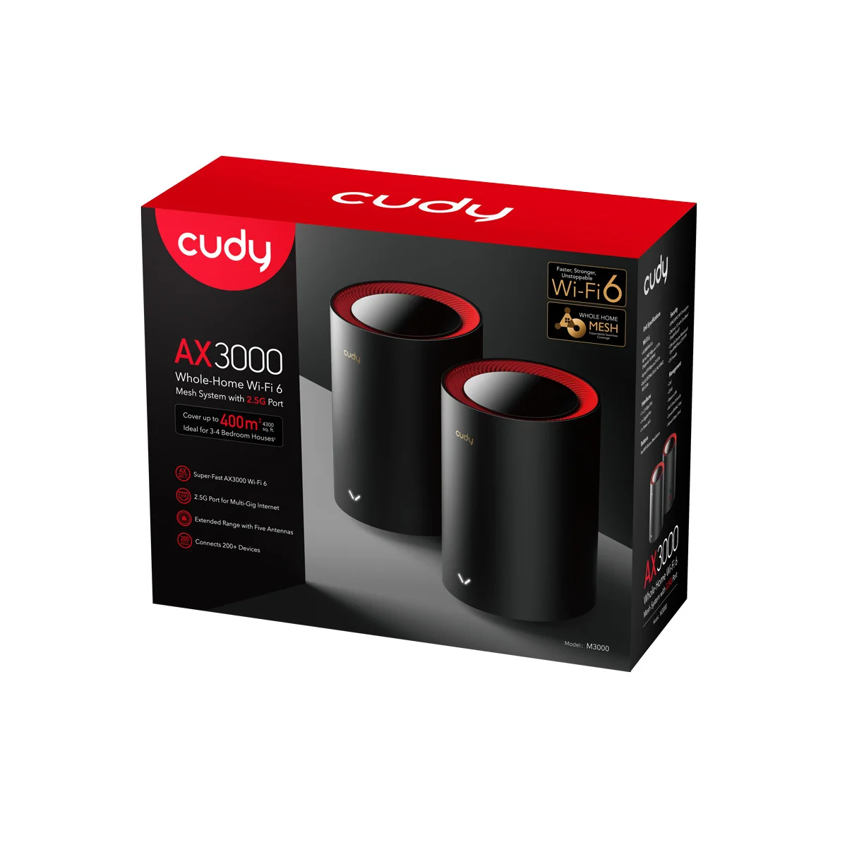 M3000 2-Pack AX3000Mbps 2.4GHz/5GHz AP/RE/WISP 2.5GE MU-MIMO Kablosuz 2'li Mesh Wi-Fi 6 Sistemi Fiyatı, Yorumları ve Özellikleri