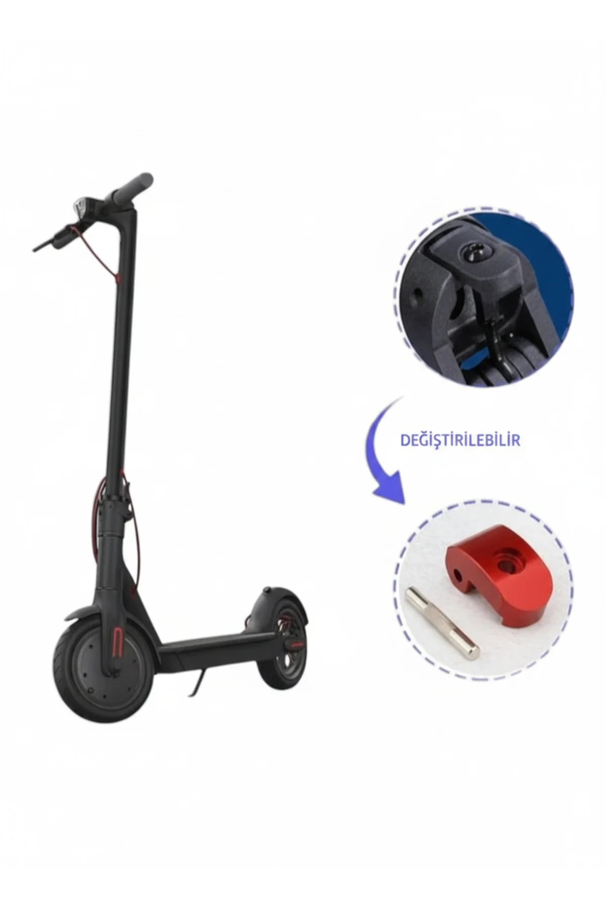 M365, M365 Pro, Pro 2, Essential, 1S Elektrikli Scooter Uyumlu Katlama Menteşe Kilit M365, M365 Pro, Pro 2, Essential, 1S Elektrikli Scooter Uyumlu Katlama Menteşe Kilit - Görsel 3