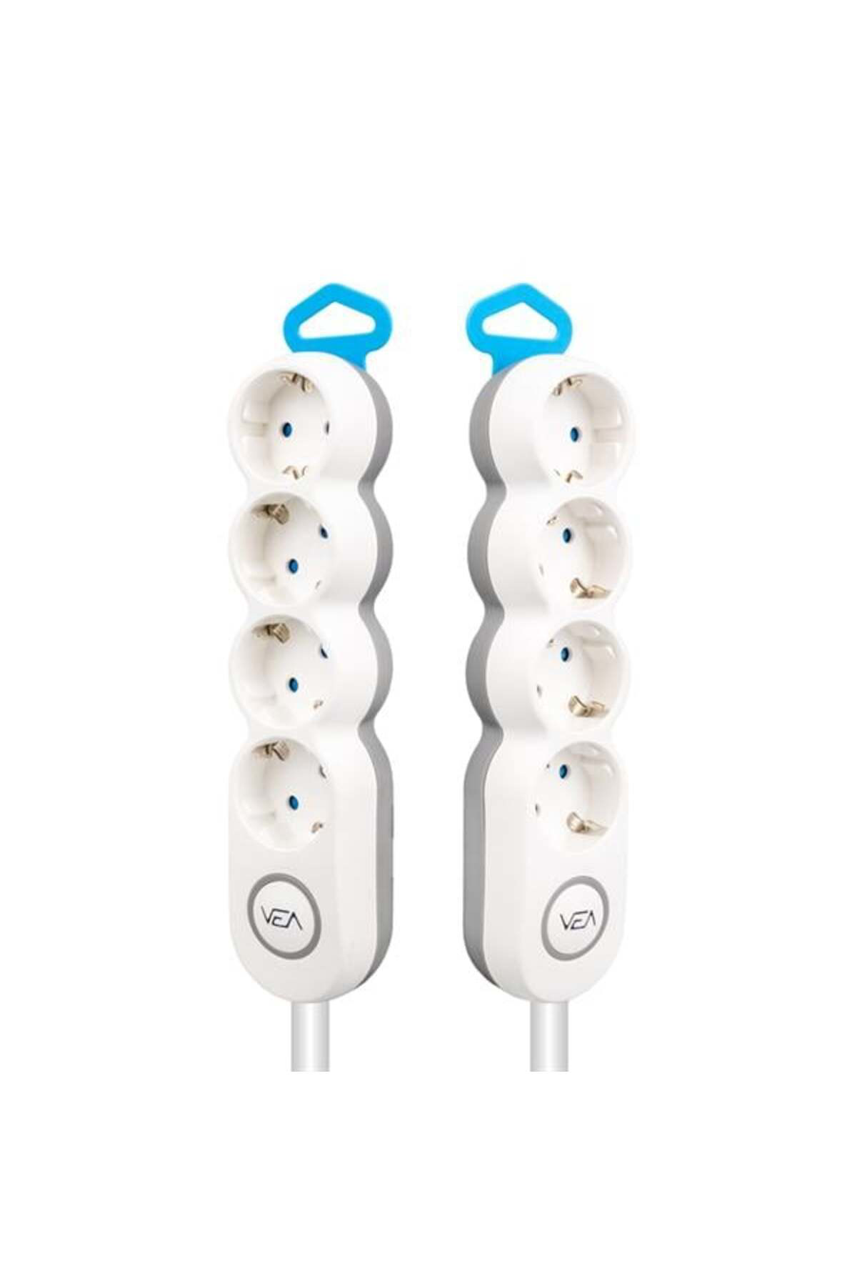 M3lfs- Vea Ve-2s4s 4lü 1.5 Metre Kablolu Anahtarli Grup Priz
