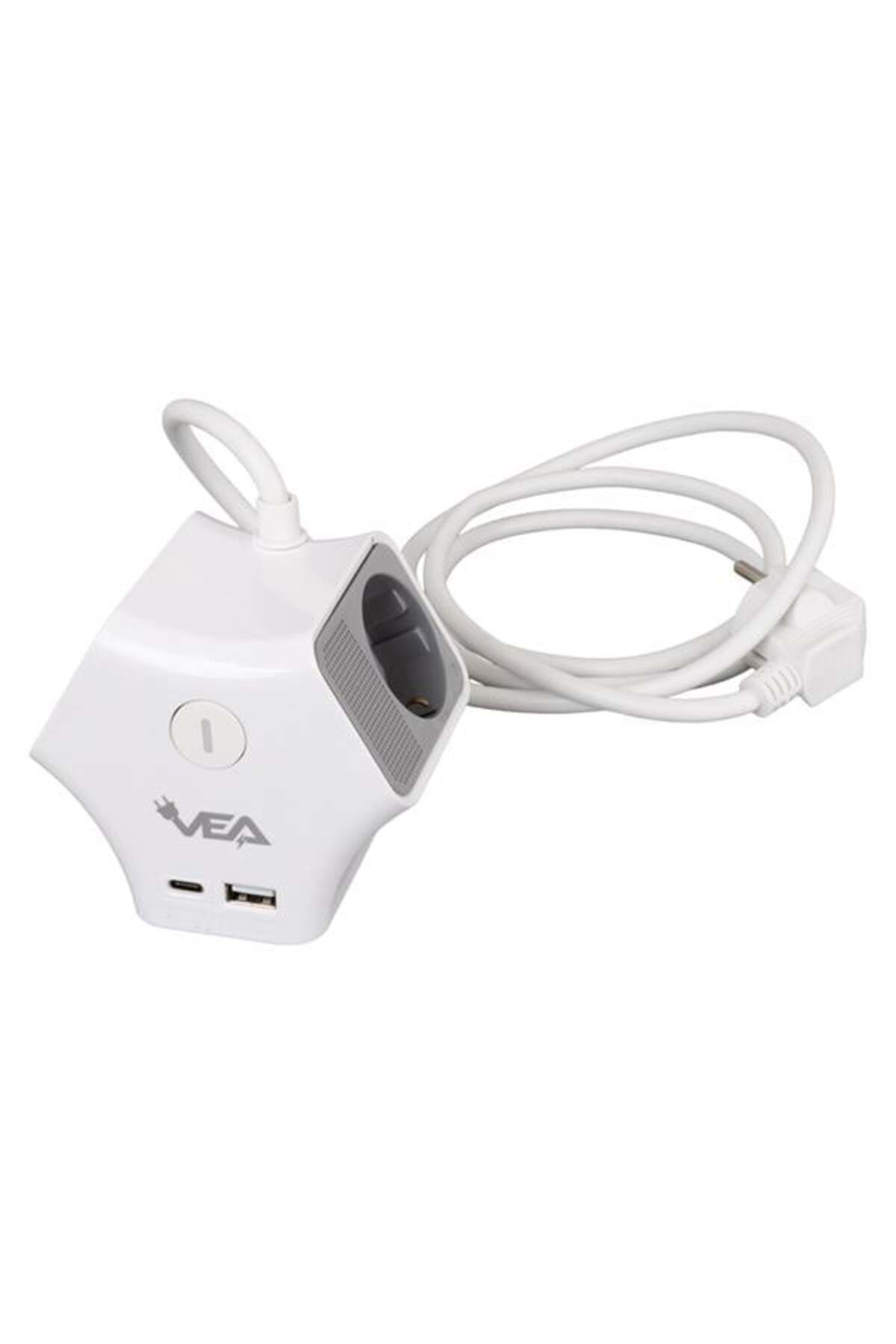 M3LFS- vea ve-g903yc 3lü usb+ type-c girişli anahtarli 1.5 metre 