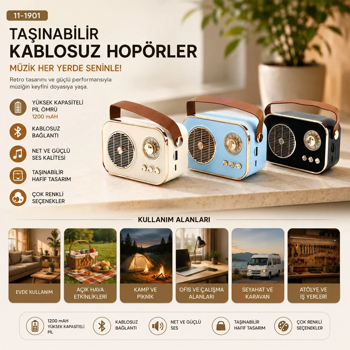 M4 Portable Wireless Hoparlör - Speaker Işıklı Usb Şarjlı Renkli Kasa - Bronz Çerçeveusb - Dc 5v - Tf Bx40 Fiyatı, Yorumları ve Özellikleri