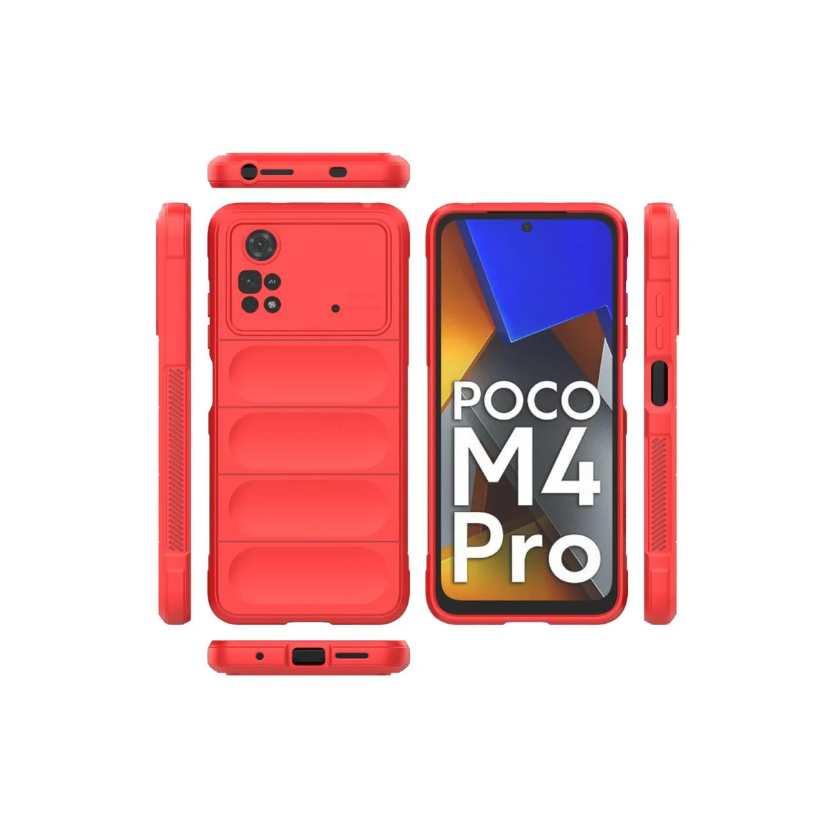 M4 Pro 4G Optimum Silikon Kılıf - Kırmızı Korumalı Kılıf