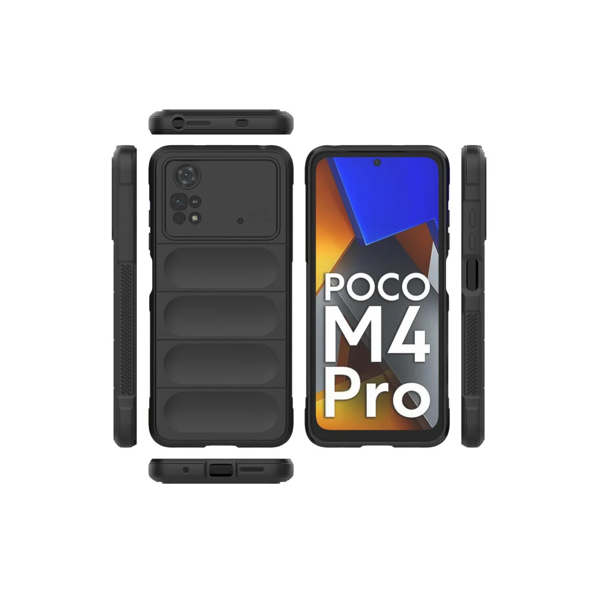 M4 Pro 4G Optimum Silikon Kılıf - Siyah - Parmak İzi Tutmaz, Çizilmelere Karşı Güçlü Koruma