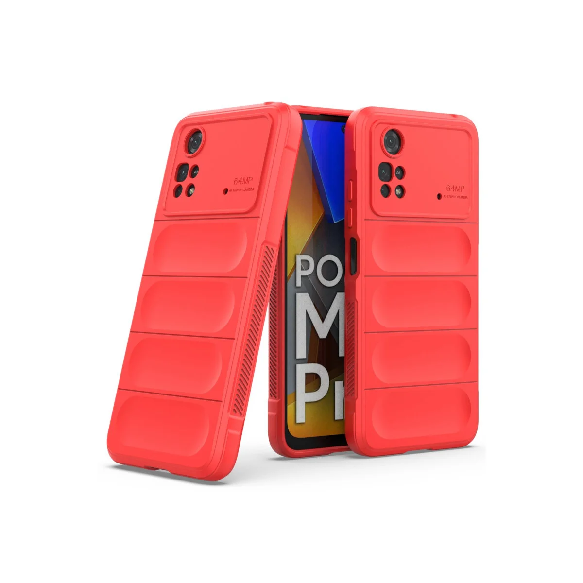 M4 Pro 4G Optimum Silikon Kılıf - Kırmızı Korumalı Kılıf